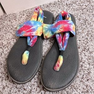 Sanuk Yoga Mat Sandals in Tie Dye